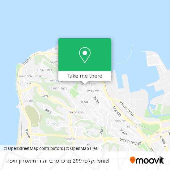 Карта קלפי 299 מרכז ערבי יהודי תיאטרון חיפה