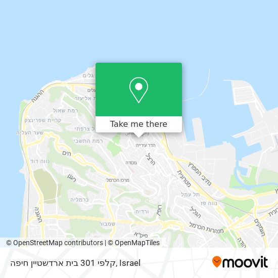 קלפי 301 בית ארדשטיין חיפה map