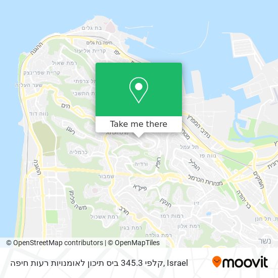 Карта קלפי 345.3 ביס תיכון לאומנויות רעות חיפה