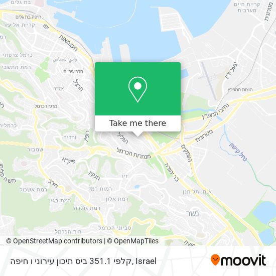 קלפי 351.1 ביס תיכון עירוני ו חיפה map