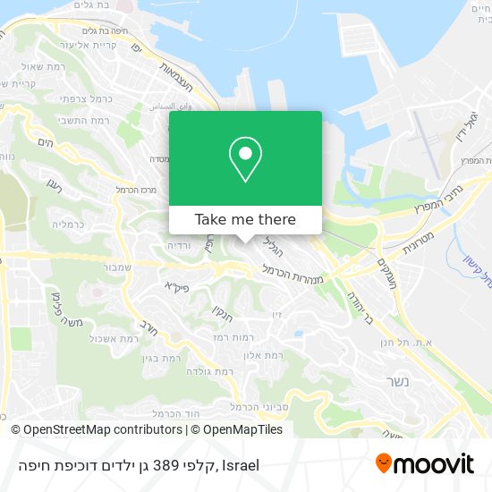 קלפי 389 גן ילדים דוכיפת חיפה map