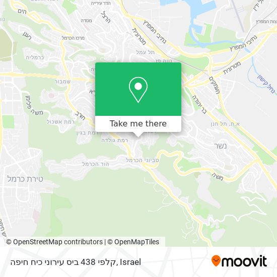 Карта קלפי 438 ביס עירוני כיח חיפה