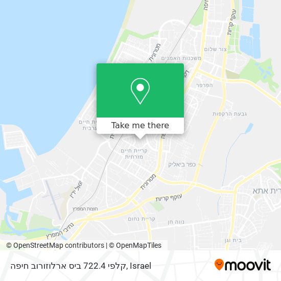 קלפי 722.4 ביס ארלוזורוב חיפה map