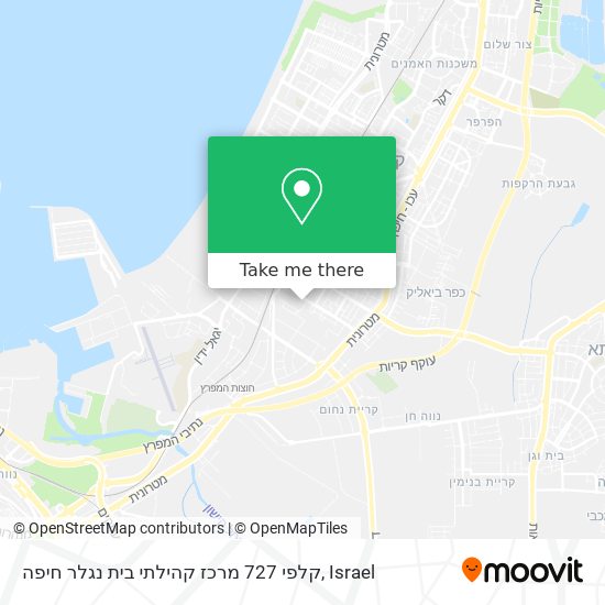 Карта קלפי 727 מרכז קהילתי בית נגלר חיפה