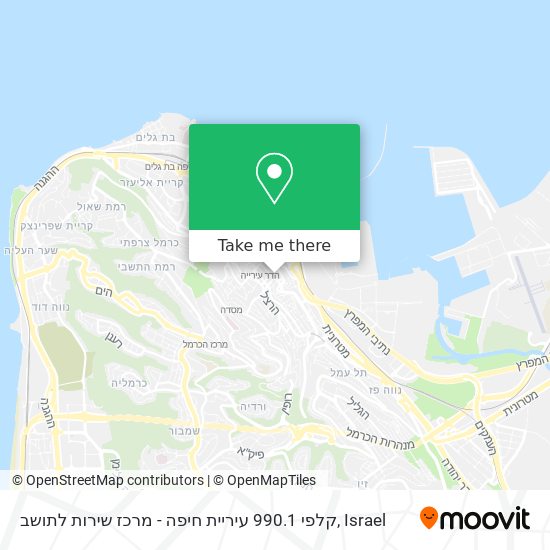 קלפי 990.1 עיריית חיפה - מרכז שירות לתושב map