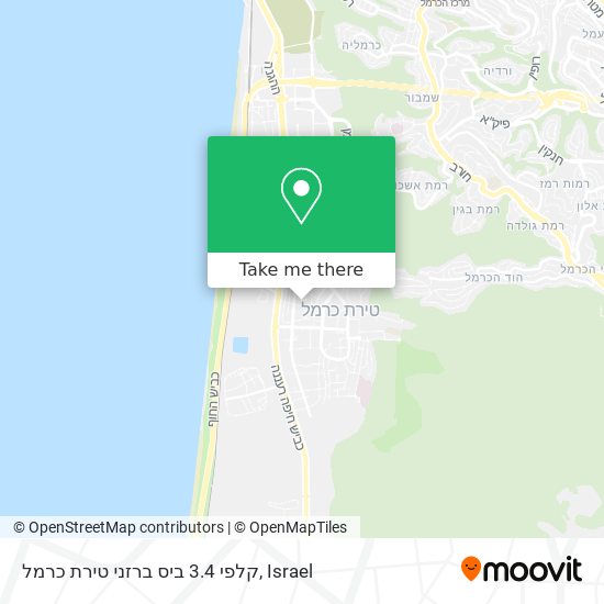 קלפי 3.4 ביס ברזני טירת כרמל map