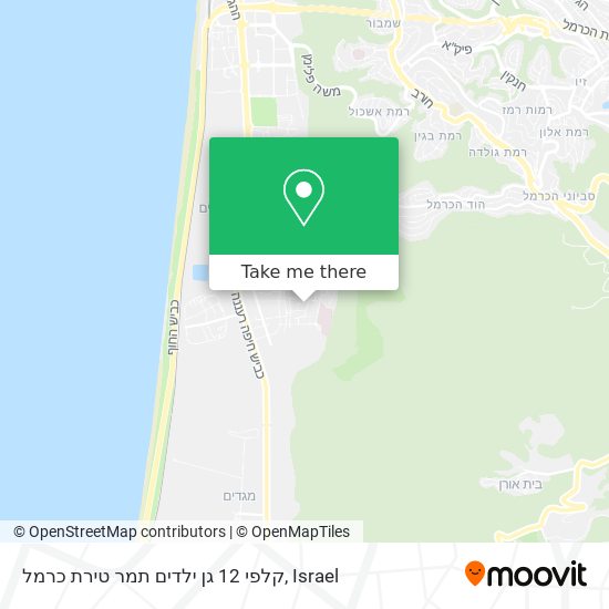 Карта קלפי 12 גן ילדים תמר טירת כרמל