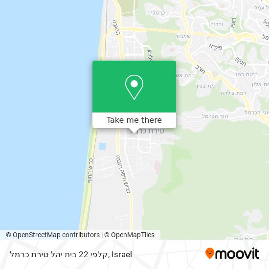 קלפי 22 בית יהל טירת כרמל map