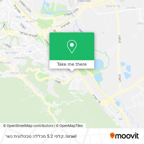 קלפי 5.2 מכללה טכנולוגית נשר map