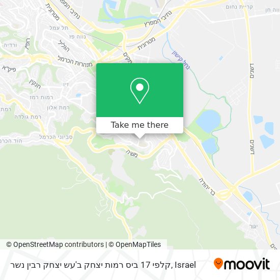 קלפי 17 ביס רמות יצחק ב'עש יצחק רבין נשר map