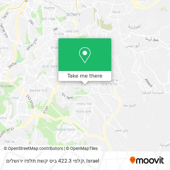 קלפי 422.3 ביס קשת תלפז ירושלים map