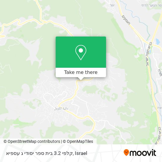 קלפי 3.2 בית ספר יסודי ג עספיא map