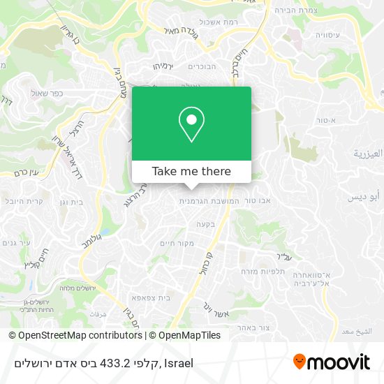 קלפי 433.2 ביס אדם ירושלים map