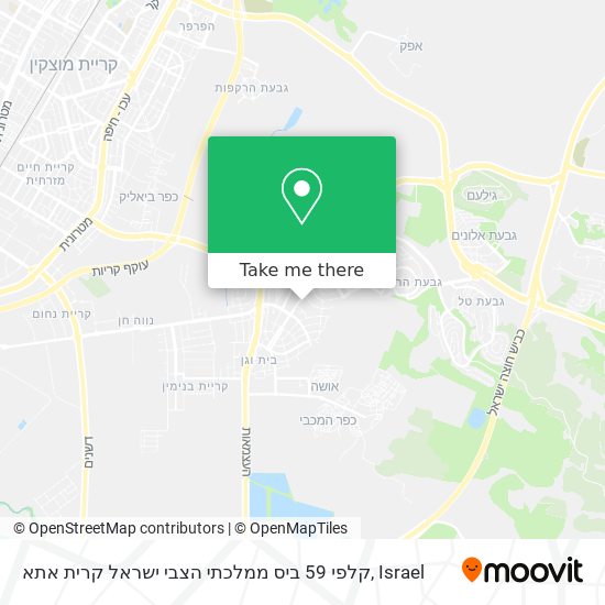 קלפי 59 ביס ממלכתי הצבי ישראל קרית אתא map