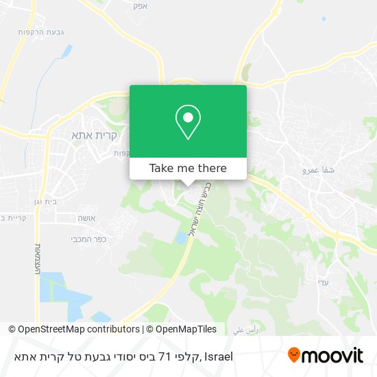 קלפי 71 ביס יסודי גבעת טל קרית אתא map