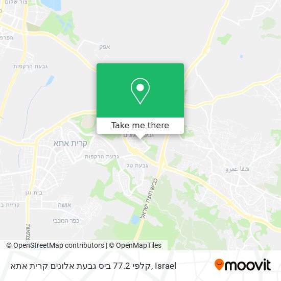 קלפי 77.2 ביס גבעת אלונים קרית אתא map