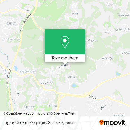 קלפי 2.1 מועדון נרקיס קרית טבעון map