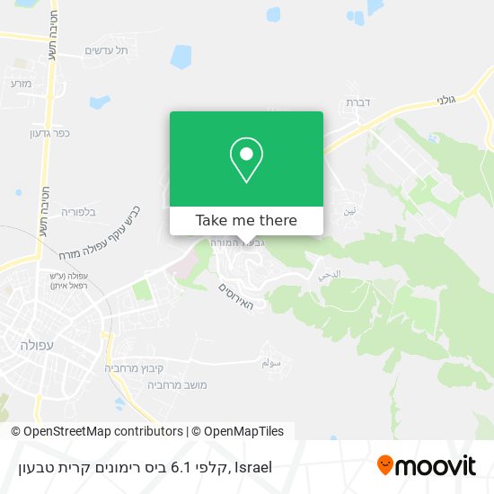 קלפי 6.1 ביס רימונים קרית טבעון map