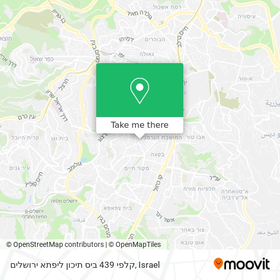 קלפי 439 ביס תיכון ליפתא ירושלים map