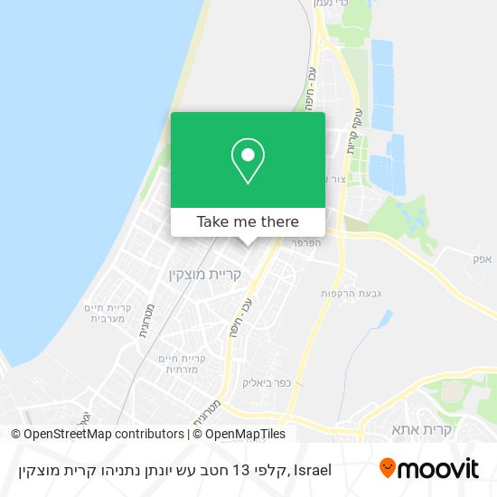 Карта קלפי 13 חטב עש יונתן נתניהו קרית מוצקין