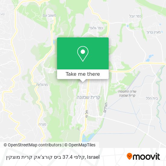 קלפי 37.4 ביס קורצ'אק קרית מוצקין map