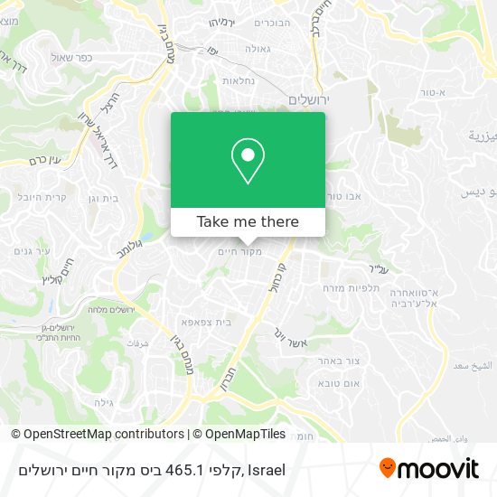 Карта קלפי 465.1 ביס מקור חיים ירושלים