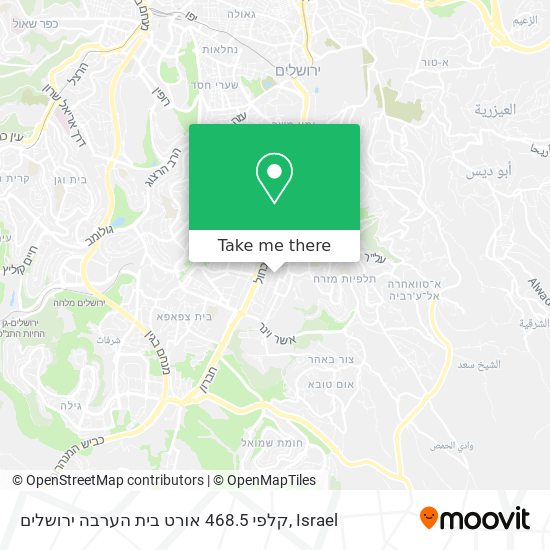 קלפי 468.5 אורט בית הערבה ירושלים map