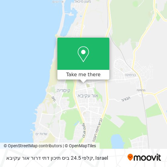 קלפי 24.5 ביס תיכון דתי דרור אור עקיבא map