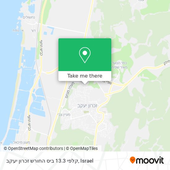 Карта קלפי 13.3 ביס החורש זכרון יעקב