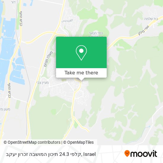 קלפי 24.3 תיכון המושבה זכרון יעקב map