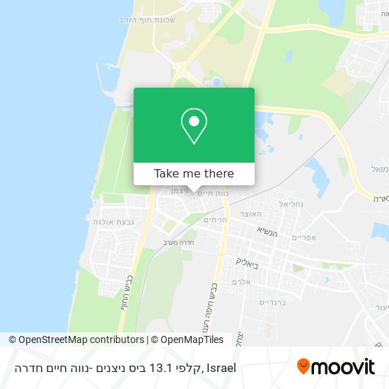 קלפי 13.1 ביס ניצנים -נווה חיים חדרה map