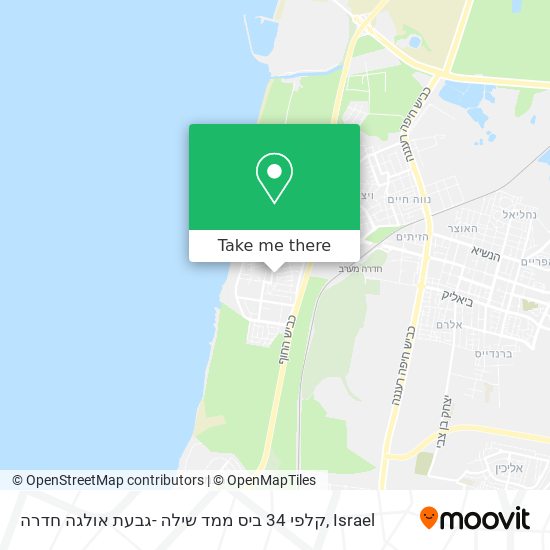 קלפי 34 ביס ממד שילה -גבעת אולגה חדרה map