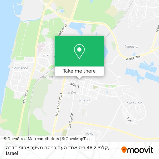 קלפי 48.2 ביס אחד העם כניסה משער צפוני חדרה map