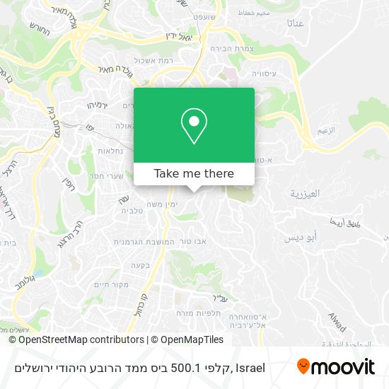 Карта קלפי 500.1 ביס ממד הרובע היהודי ירושלים