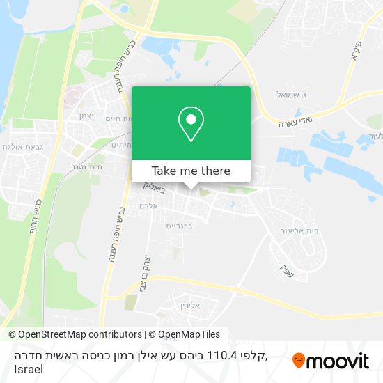 קלפי 110.4 ביהס עש אילן רמון כניסה ראשית חדרה map