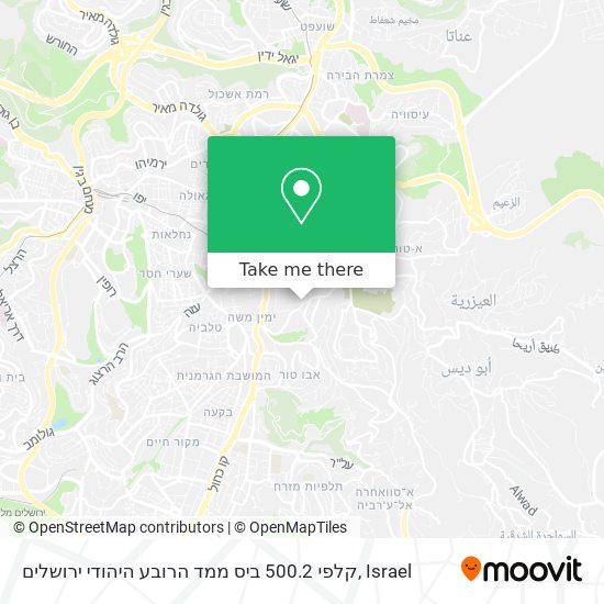 Карта קלפי 500.2 ביס ממד הרובע היהודי ירושלים
