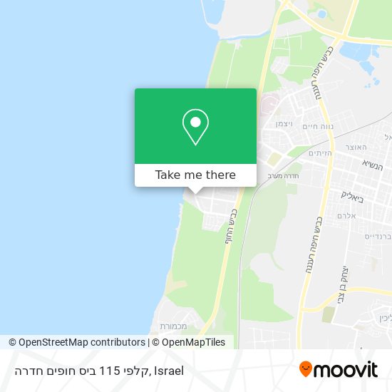 קלפי 115 ביס חופים חדרה map