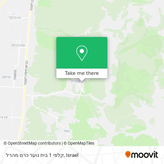 קלפי 1 בית נוער כרם מהרל map