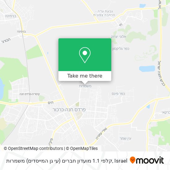 קלפי 1.1 מועדון חברים (עי גן המייסדים) משמרות map