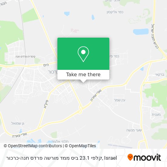 קלפי 23.1 ביס ממד מורשה פרדס חנה-כרכור map