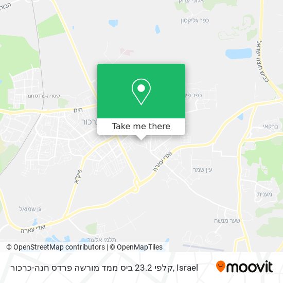 קלפי 23.2 ביס ממד מורשה פרדס חנה-כרכור map