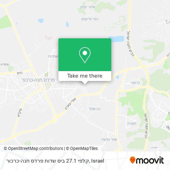 קלפי 27.1 ביס שדות פרדס חנה-כרכור map