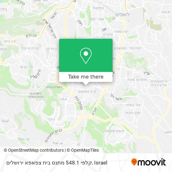 קלפי 548.1 מתנס בית צפאפא ירושלים map