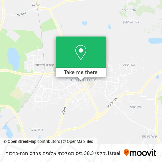 קלפי 38.3 ביס ממלכתי אלונים פרדס חנה-כרכור map