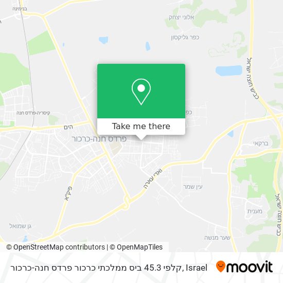 קלפי 45.3 ביס ממלכתי כרכור פרדס חנה-כרכור map