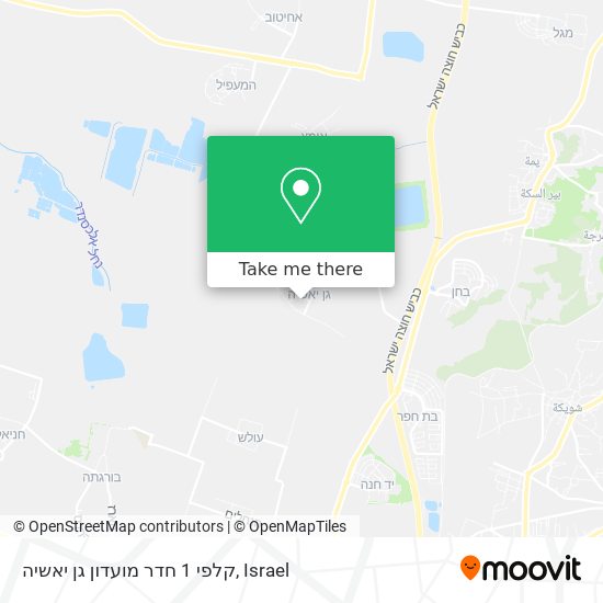 קלפי 1 חדר מועדון גן יאשיה map