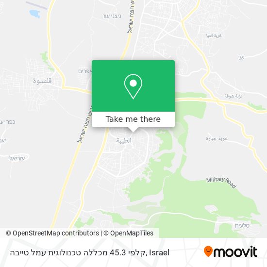 Карта קלפי 45.3 מכללה טכנולוגית עמל טייבה