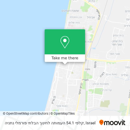 Карта קלפי 54.1 העמותה לחינוך הבלתי פורמלי נתניה