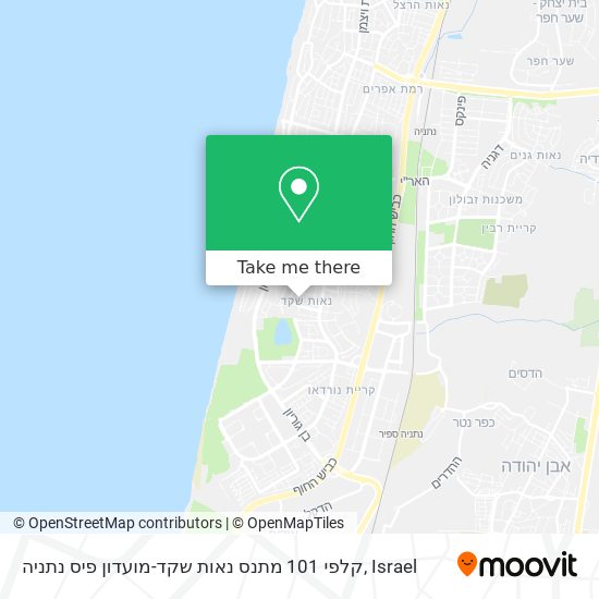 קלפי 101 מתנס נאות שקד-מועדון פיס נתניה map