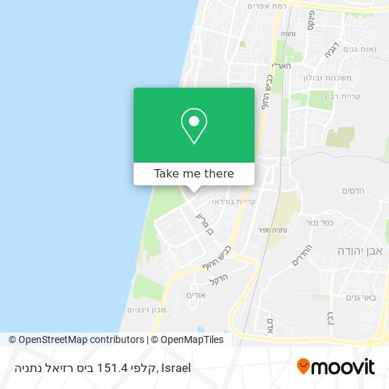 Карта קלפי 151.4 ביס רזיאל נתניה